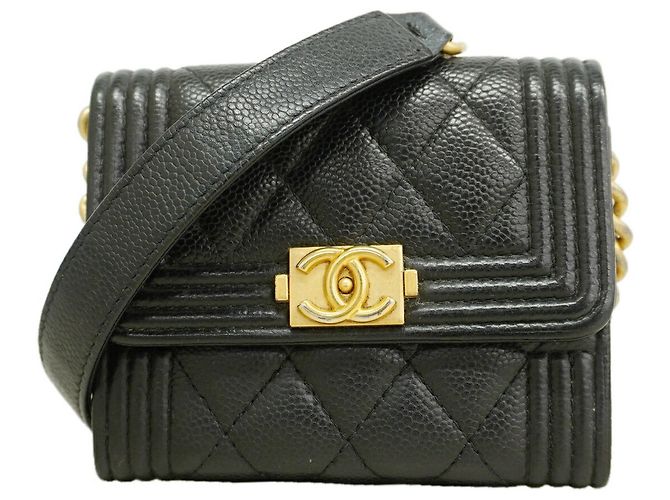 Chanel Black Chain/Shoulder Wallet