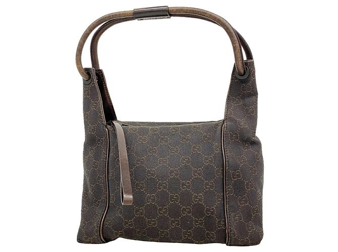 Bolsa de mão Gucci em denim castanho Marrom