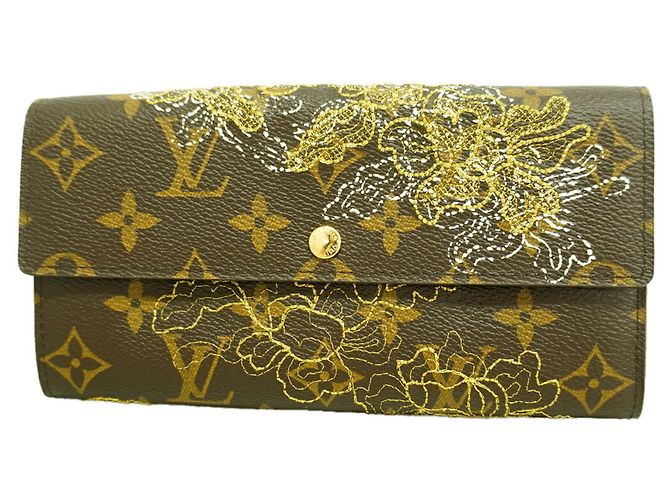 Louis Vuitton Monogram Dentelle Portefeuille Sarah Long Wallet Multicolor