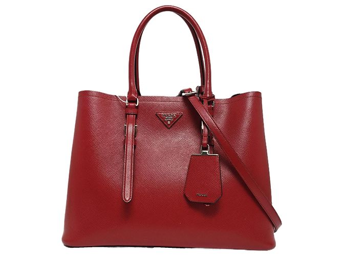 Prada Saffiano Shopper Rot