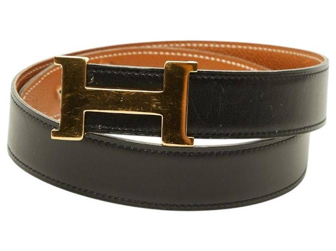 Hermès Cinturón Hermes Constance H-Belt Castaño Negro
