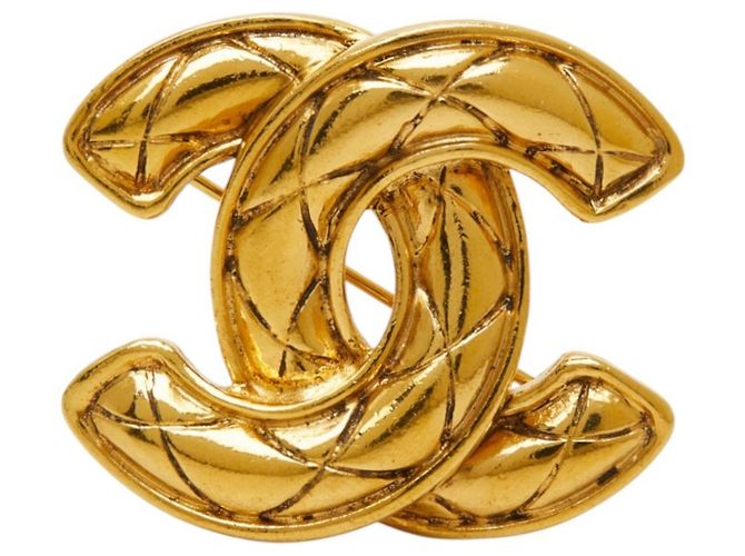 Spilla Chanel Matelassé Coco Mark D'oro