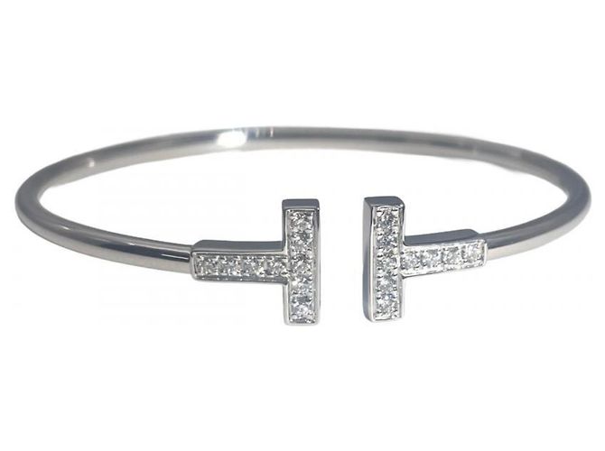 Autre Marque Pulsera Tiffany & Co. Diamond T Wire Dorado