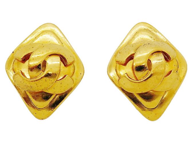 Orecchini a clip Chanel placcati oro D'oro