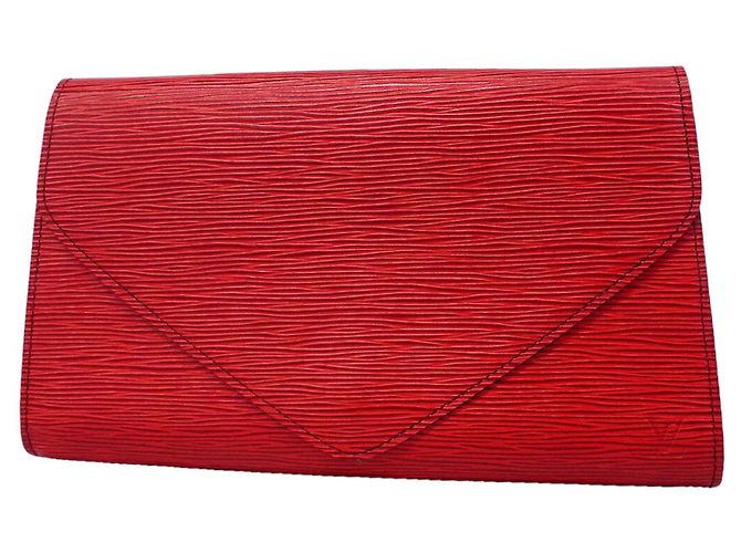 Louis Vuitton Epi Art Deco Clutch Tasche Rot