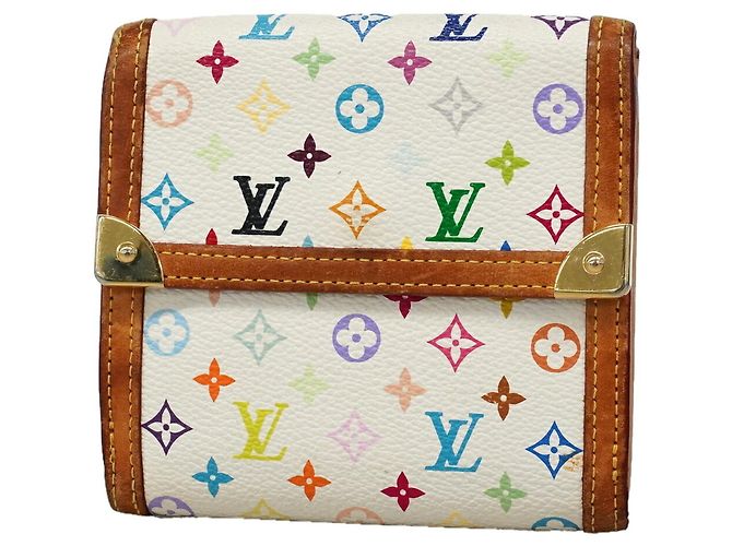 Cartera tri-fold Louis Vuitton en Blanc Blanco