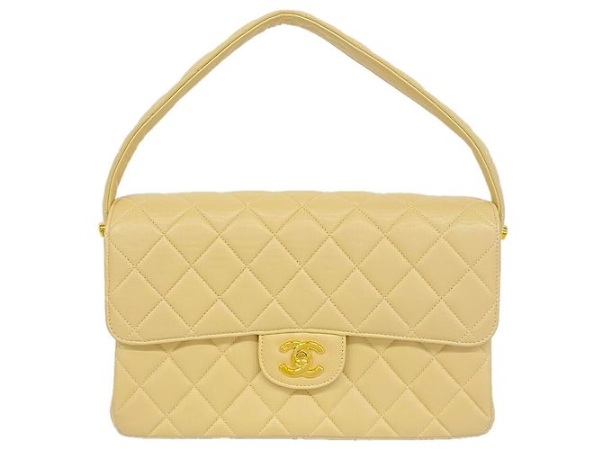 Bolsa de Ombro Chanel Matelassé Bege