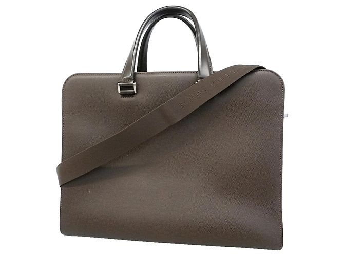Porte-documents Louis Vuitton Taiga Nevsky Marron
