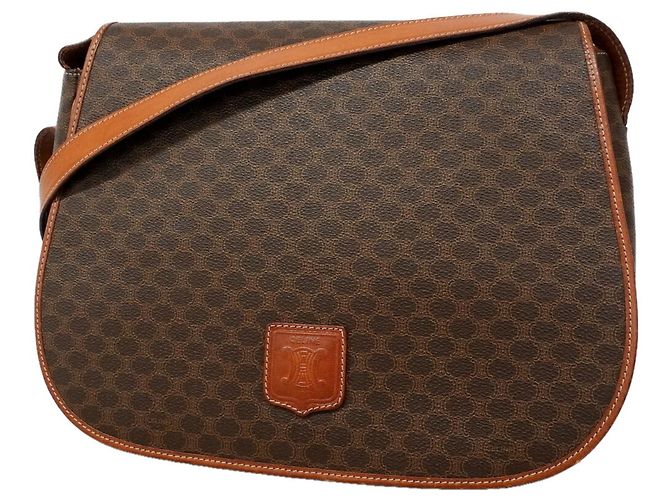 Céline Bolsa de Ombro Celine Macadam Marrom
