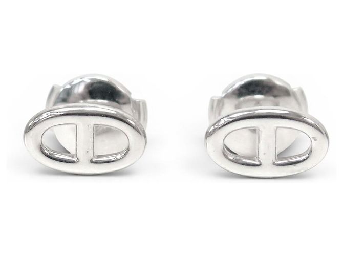 Hermès NEW HERMES FARANDOLE EARRINGS VERY SMALL MODEL SILVER EARRINGS Silvery
