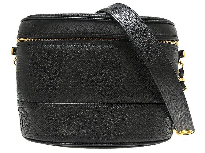 Chanel Vintage Timeless Vanity Case Caviar Small Nero
