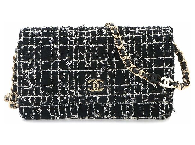 Cartera con cadena Chanel Matelassé Negro Blanco
