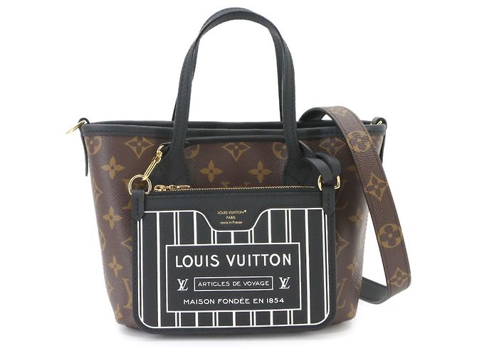 Sac à main Louis Vuitton Neverfull Inside Out BB Monogram Noir Monogramme