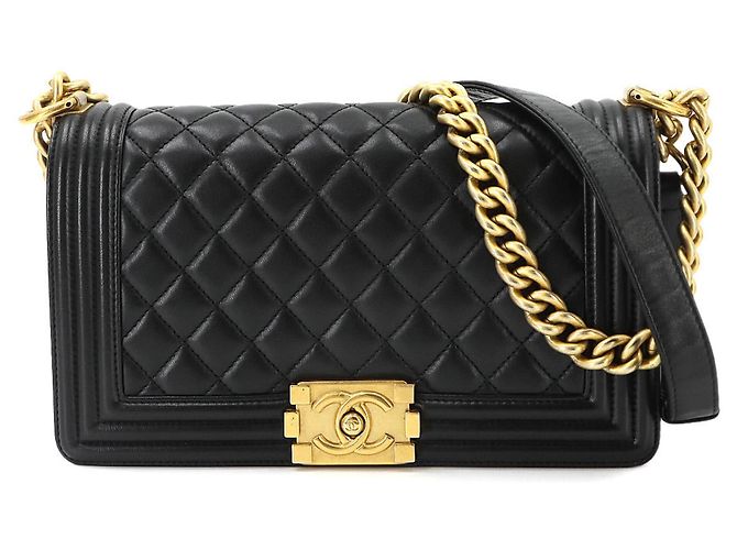 Sac à main épaule Chanel Boy Chain Noir