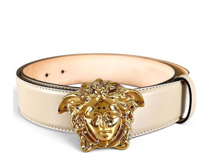 Versace Ledergürtel mit Medusa-Schnalle Roh