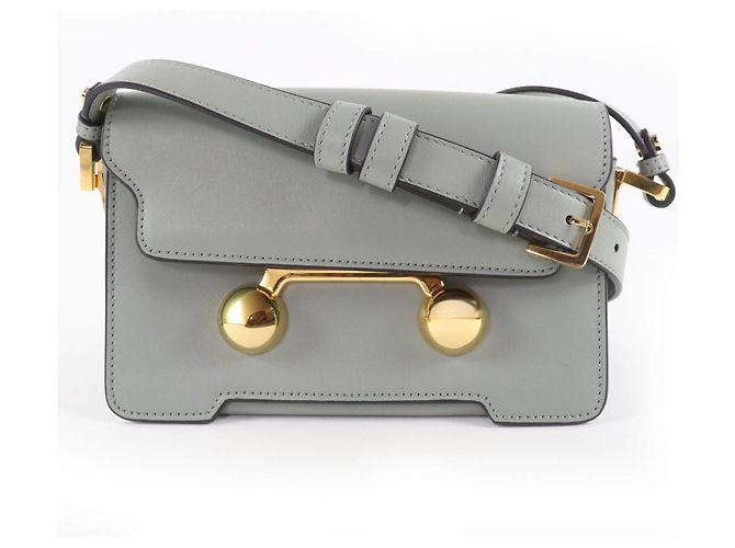Marni Mini Bolsa de Ombro em Couro Verde