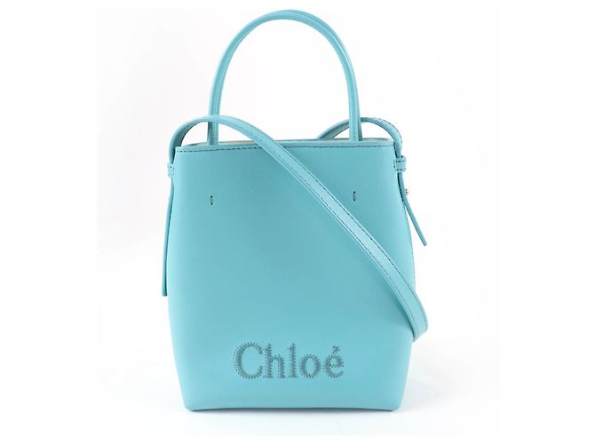 Borsa Micro Tote Chloé Sense Blu