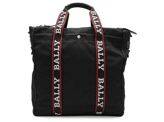 Sac Tote Large Rayé BALLY Noir Rouge