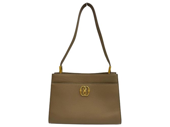 BALLY Trapeze Soft Leather Handbag Grey