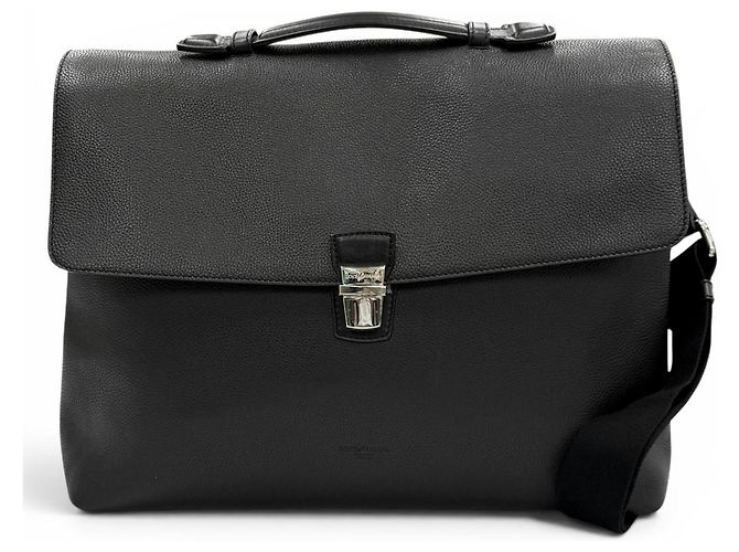 Dolce & Gabbana Leather Briefcase Black