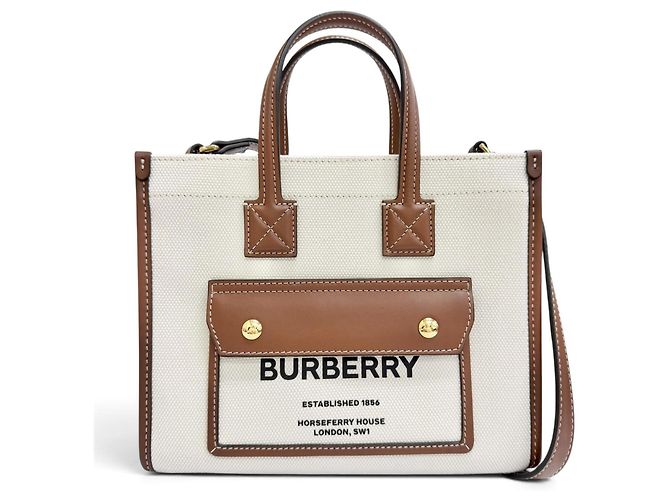 Borsa Burberry Mini Freya Tote Beige