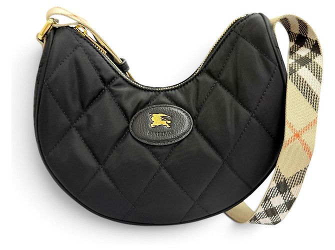 Borsa a tracolla Burberry Horseshoe Nero