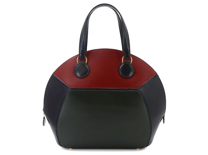 Hermès Hermes Ile de Shiki Handtasche Rot Blau Grün