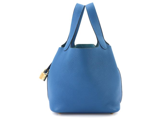 Autre Marque Piko Hermes Picotin Lock 18 PM Handtasche Blau