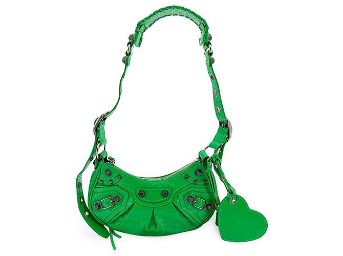 Balenciaga Le Cagole Giant Studs Leather XS Verde