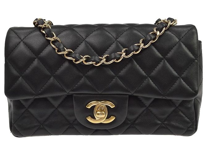 Chanel Classic Single Flap Quilted Lambskin Mini Nero