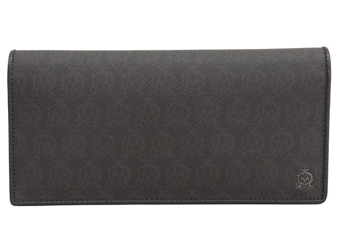 Alfred Dunhill Dunhill Windsor Bi-Fold Long Wallet Dark brown