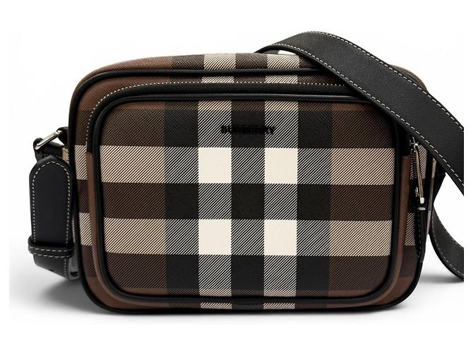 Bolsa de Ombro em Couro Burberry Paddy Check Marrom