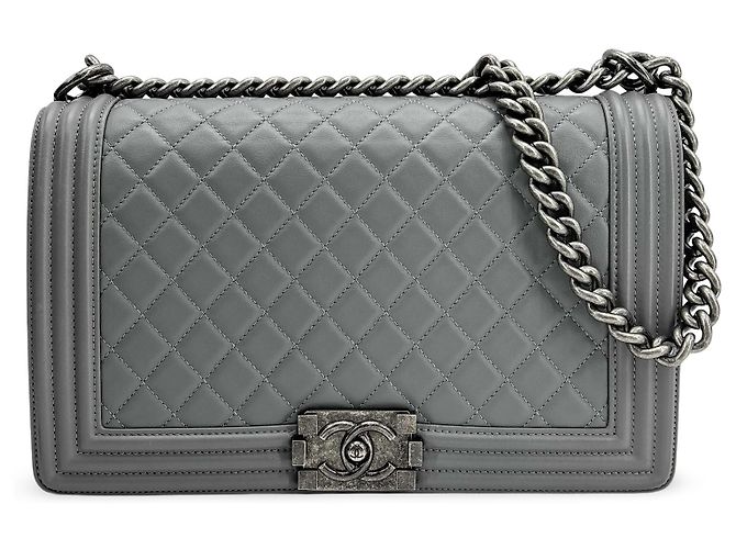 Le Boy Chanel Boy Flap Quilted Calfskin Old Medium Marrom