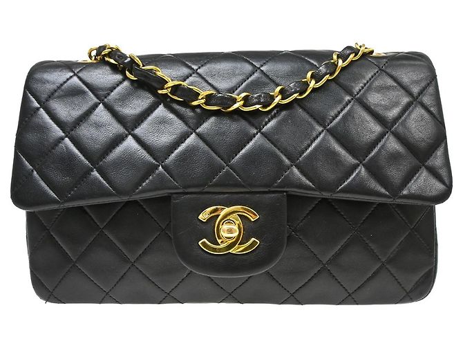 Chanel Classic Double Flap Quilted Lambskin Small Noir