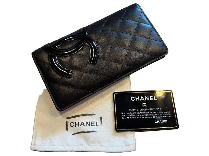 Cartera Chanel Cambon de Cuir Negro