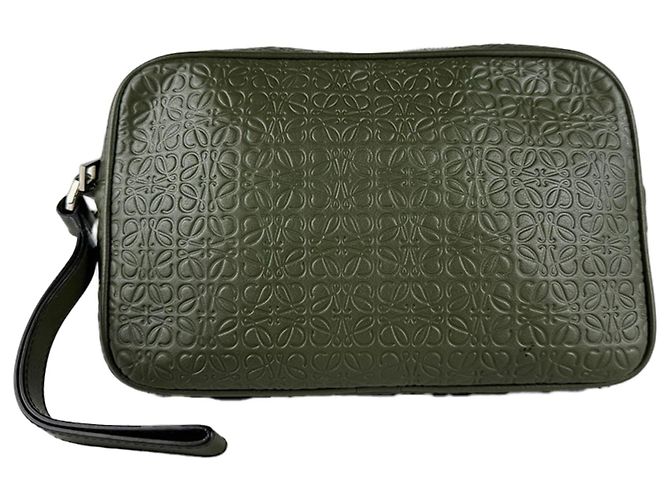 Seconda borsa da uomo Loewe Anagram in pelle Cachi