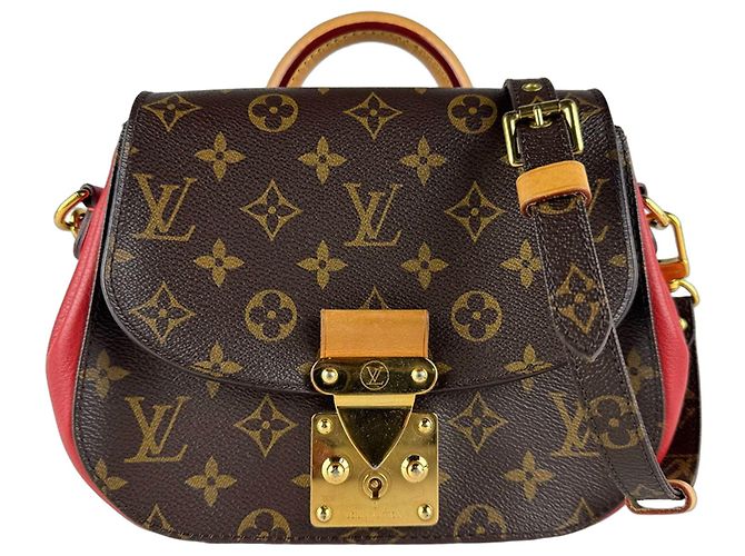 Bolsa de Ombro Louis Vuitton Monogram Eden PM Marrom Vermelho Monograma