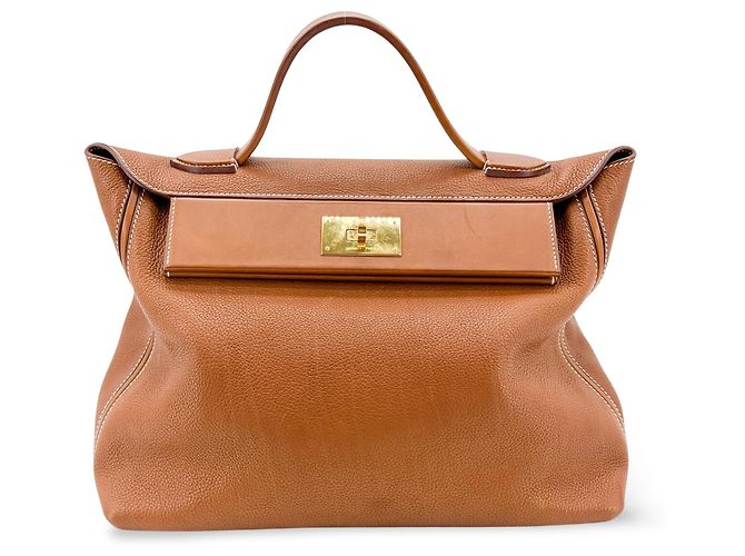 Hermès Hermes 24/24 Clemence with Swift 35 Marron