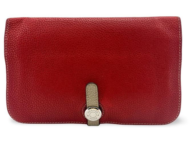 Hermès Hermes Bicolor Dogon Duo Combined Leather Red