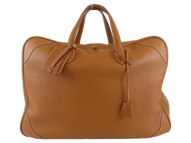 Hermès Hermes Victoria Valis 50cm Boston Bag Braun