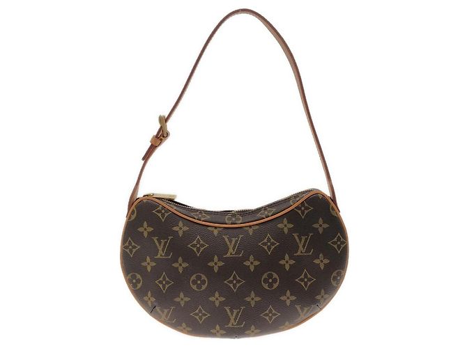 Borsa a tracolla Louis Vuitton Monogram Pochette Croissant Marrone