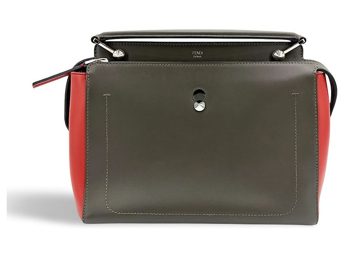 Borsa Convertible DotCom Fendi in Pelle Medium Marrone