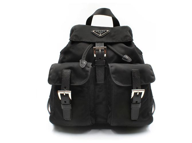 Saffiano Prada Re-Nylon Small Backpack Black