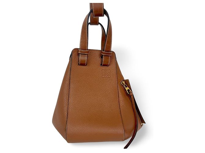 Loewe Hammock Leather Mini Marron