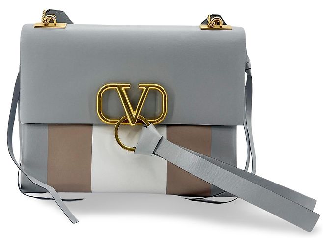 Valentino Garavani VRing Leather Medium Marrone