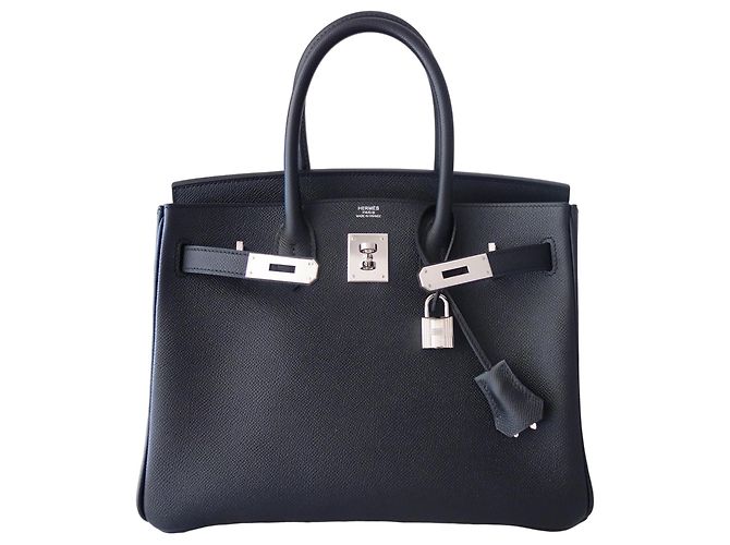 Hermès Birkin 30 Handtasche aus schwarzem Epsom-Leder