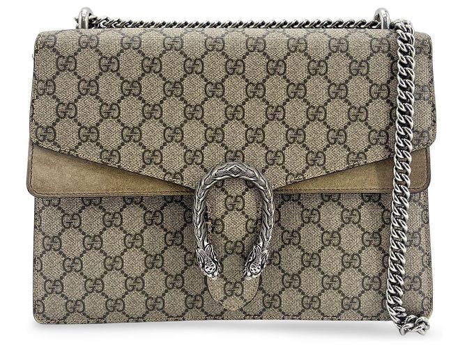 Gucci Dionysus GG Coated Canvas Medium Marrone