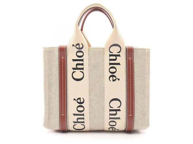 Sac à main Chloé Woody Small Marron Beige