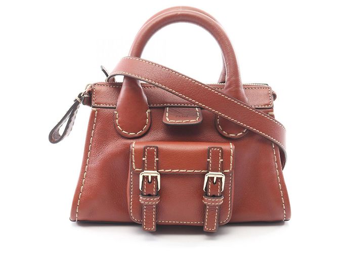 Sac à main 2-Way Chloé Chloe Edith Marron