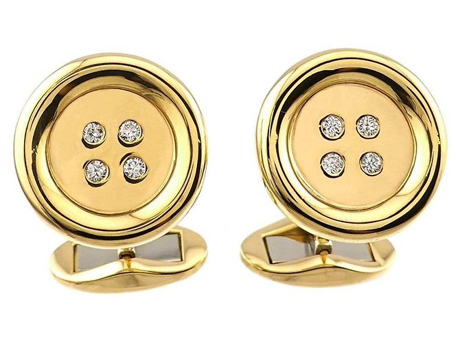 Autre Marque Abotoaduras Tiffany & Co. em ouro amarelo 18K